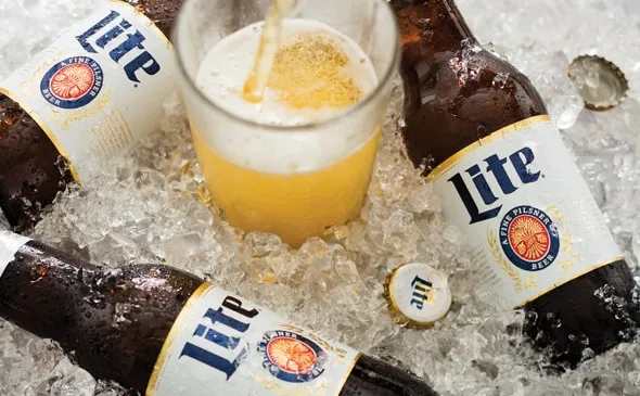 Miller Lite — Enjoy Miller Lite bottled beer, a gold color with a crisp flavor and balanced hop bitterness for a clean…