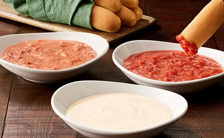 Dipping Sauces Includes Breadsticks — Accent your breadsticks with one of our warm, delicious dipping sauces like freshly…